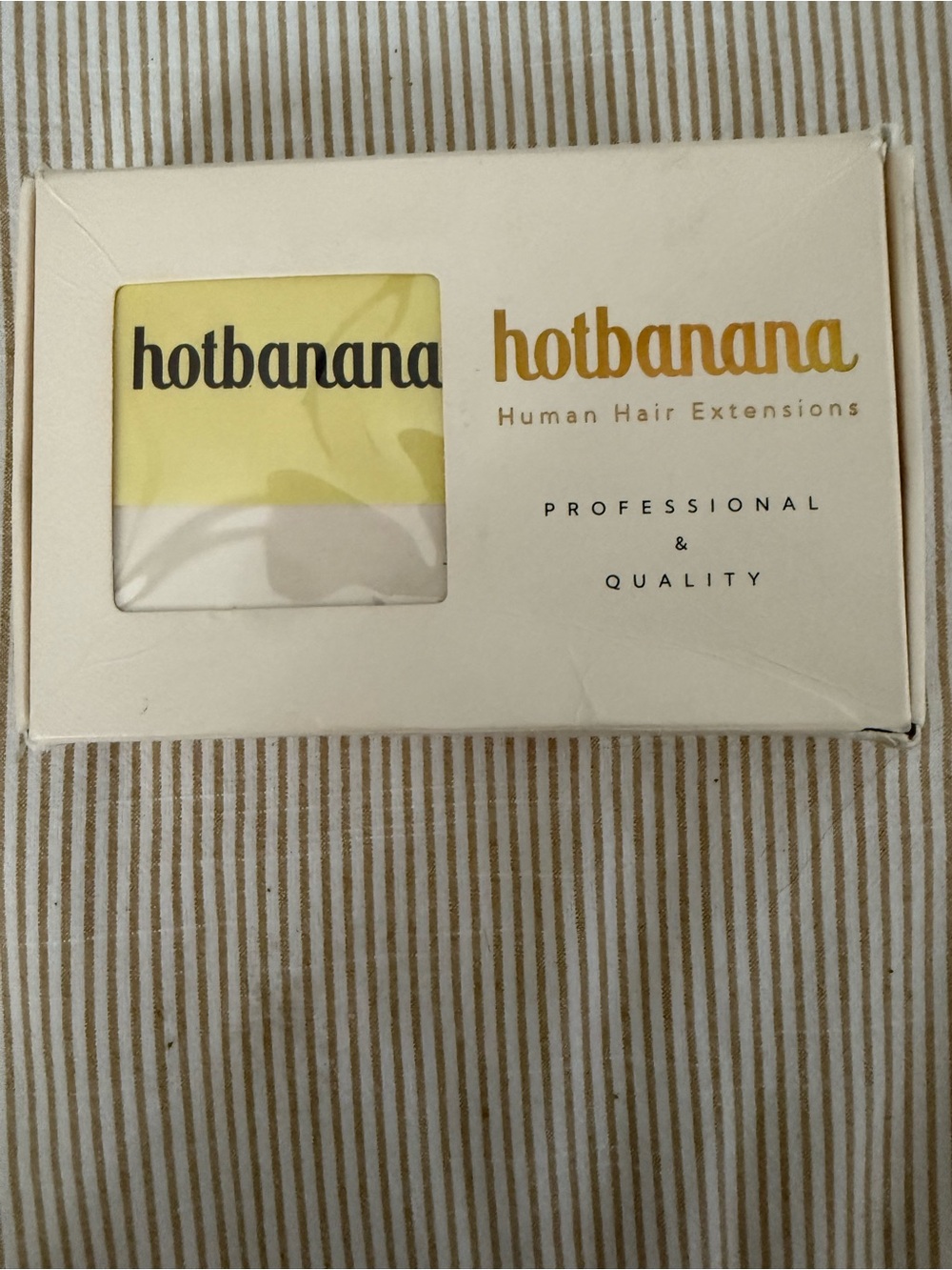Banana Republic / hotbanana Yellow and Cream Hair Extension Packaging
